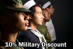 10% Discount to all Clients Serving in the Military